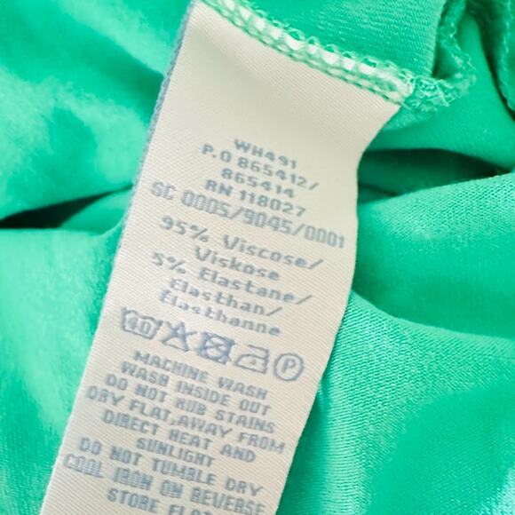 Boden Green Maxi Dress 14R Grosgrain Ribbon Detail V Neck Beachy Resort Whimsy - Picture 5 of 9